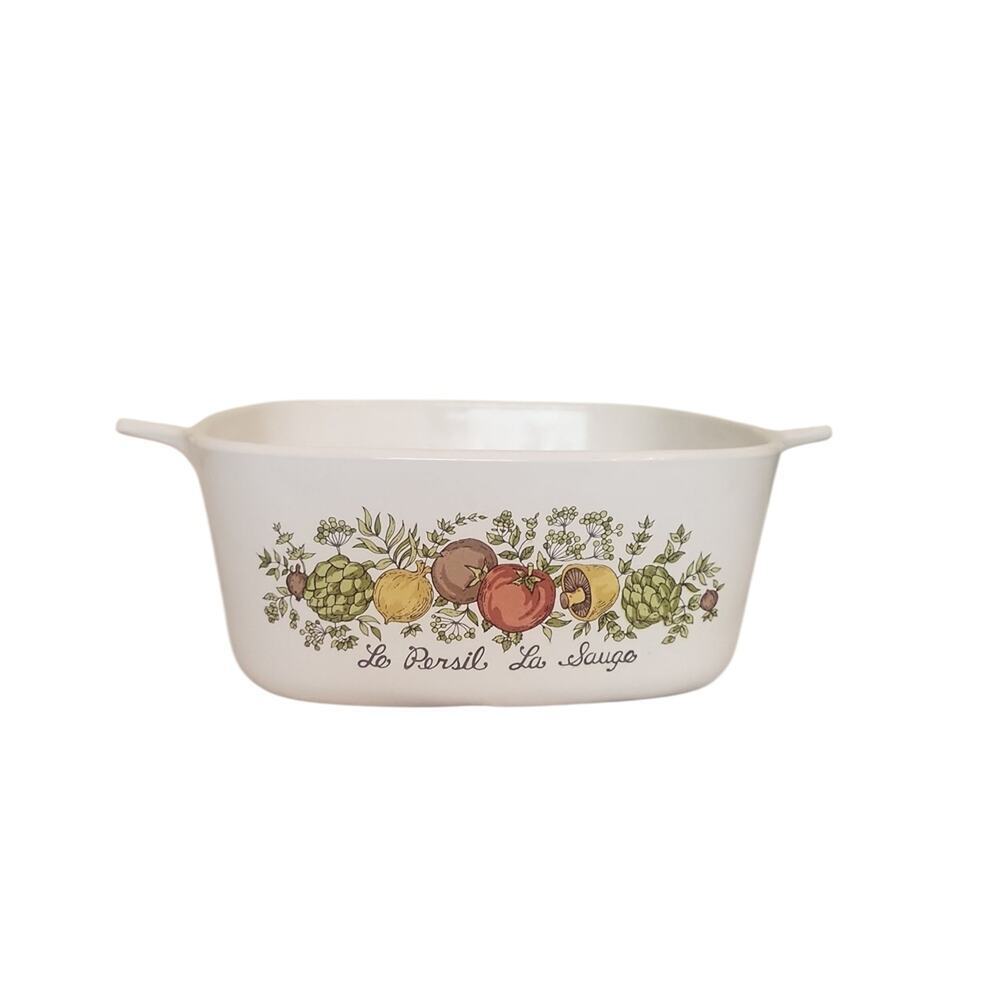 Vintage Corning Ware Spice of Life Le Persil La Sauge A-11/2-B 1.5 Quart